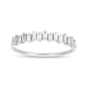 Jagged Baguette Diamond Ring