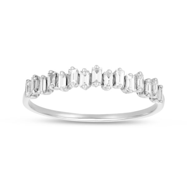 Jagged Baguette Diamond Ring