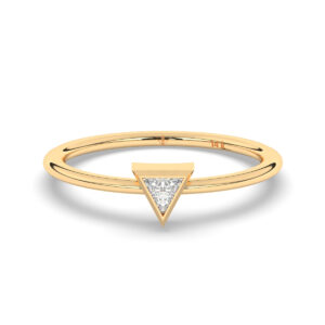 Bezel Triangle Diamond Ring