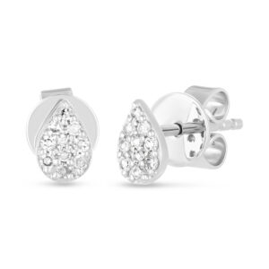 Diamond Teardrop Stud Earrings