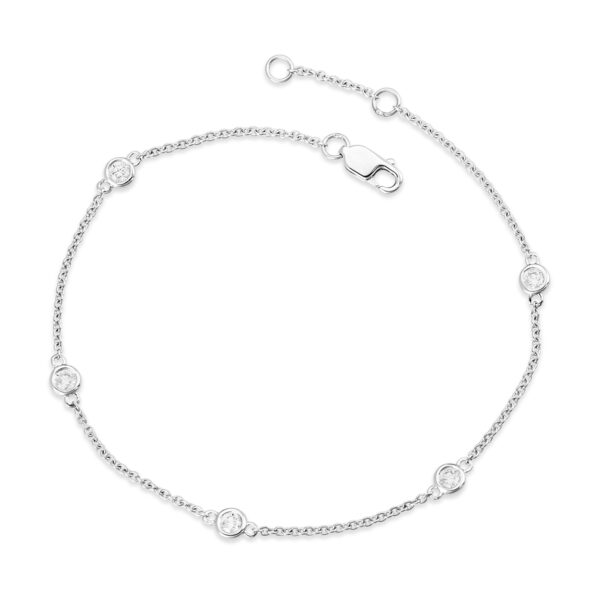 Bezel Diamond Station Bracelet