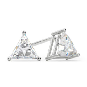 Trillion Diamond Prong Stud Earrings